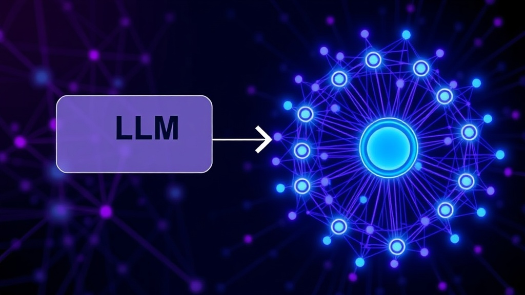 Diagram illustrating the separation between LLM conversational layer and deterministic core decision-making.