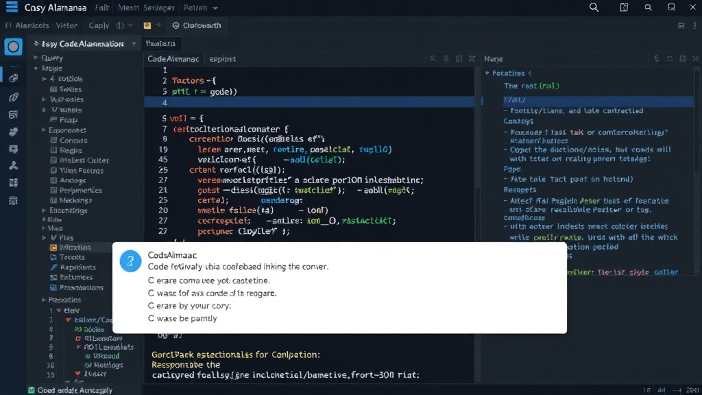 CodeAlmanac interface showing a query and its AI-generated response linking to code.
