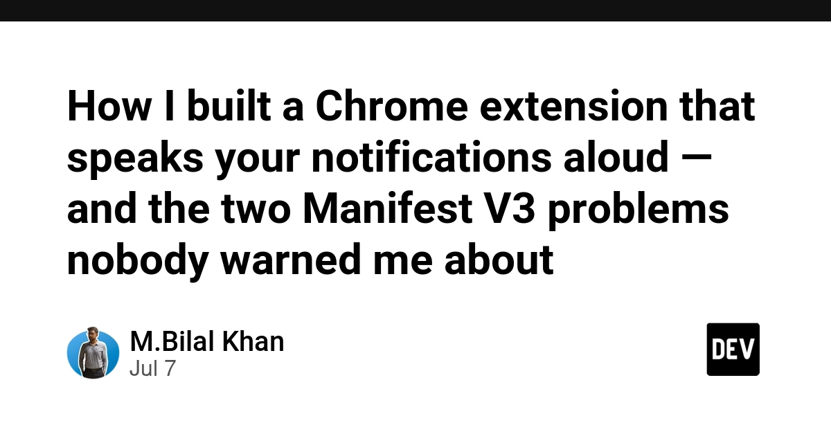 Chrome Extension Hijinks: Manifest V3 Blocks Notification API