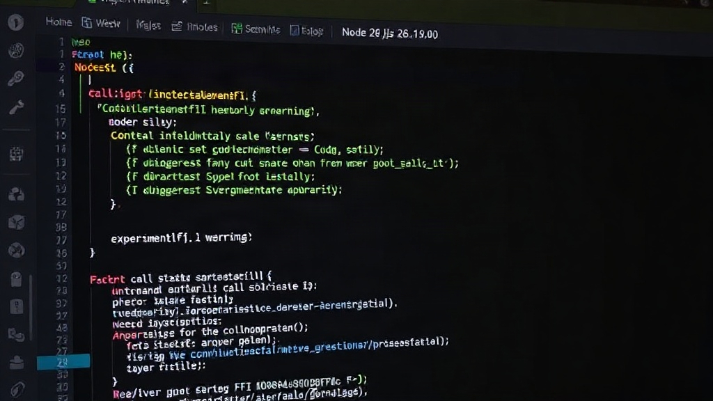 Node.js 26.9.0 terminal output showing successful FFI call with experimental warning