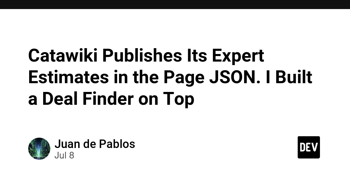 Catawiki's Expert Estimates Now in Page JSON, Fueling Deal Finder Bots