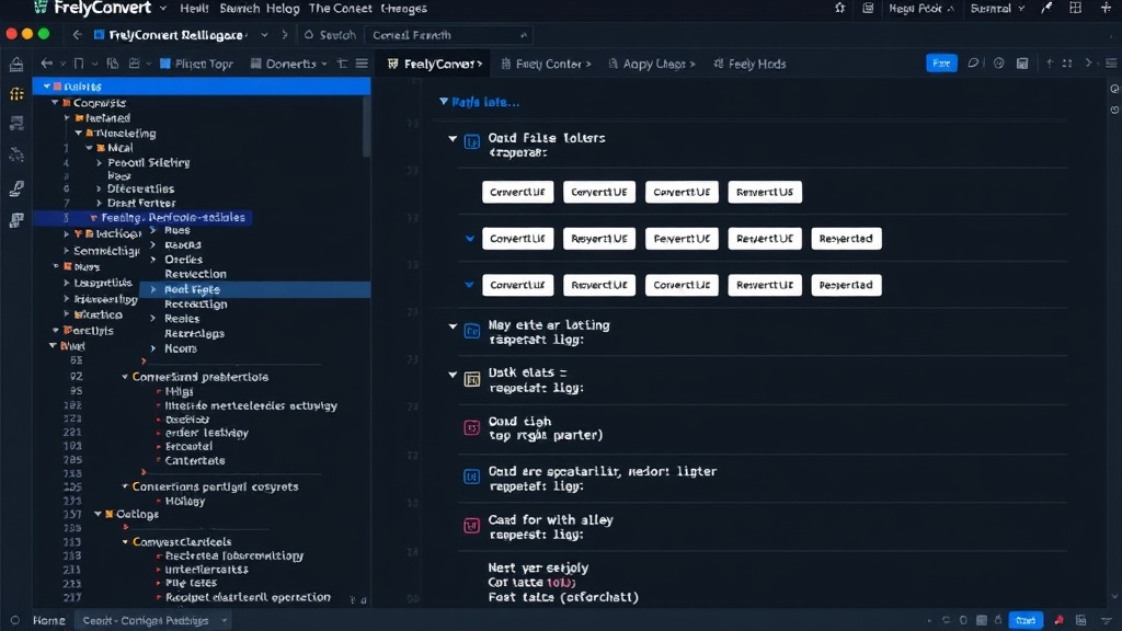 FreelyConvert interface showing a wide array of conversion tool options