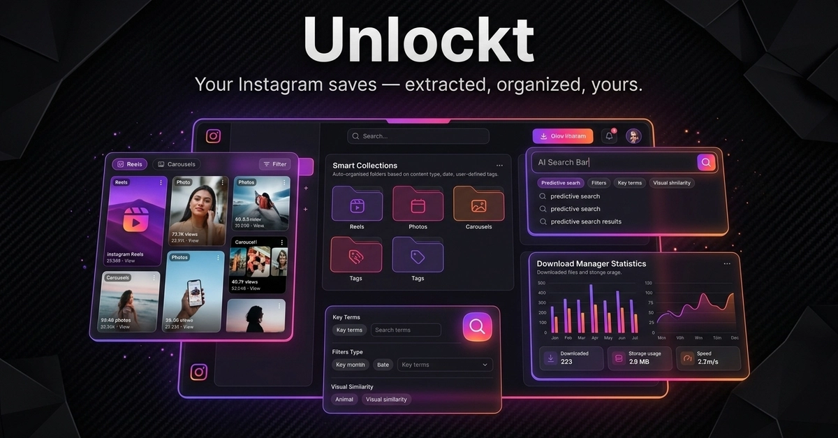 Unlockt: New Open-Source Tool Arches Instagram Saves Locally