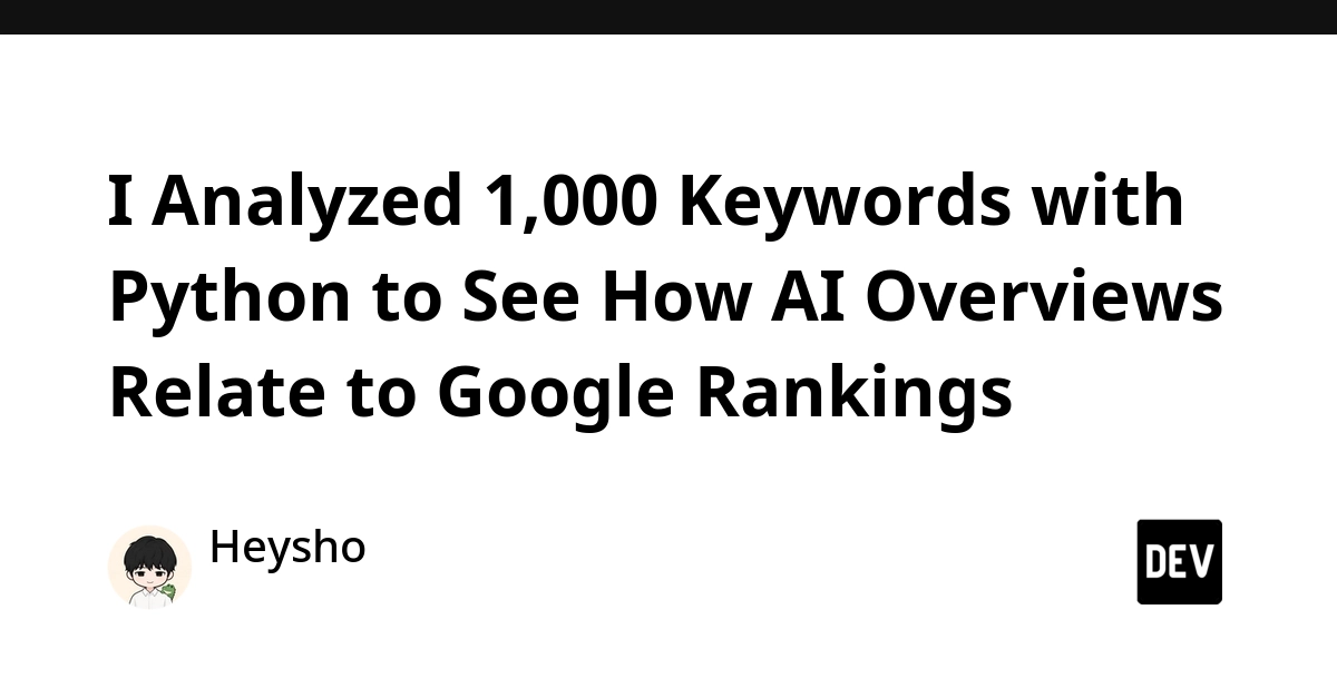 AI Overviews Don't Kill Rankings: Python Analysis of 1,000 Keywords