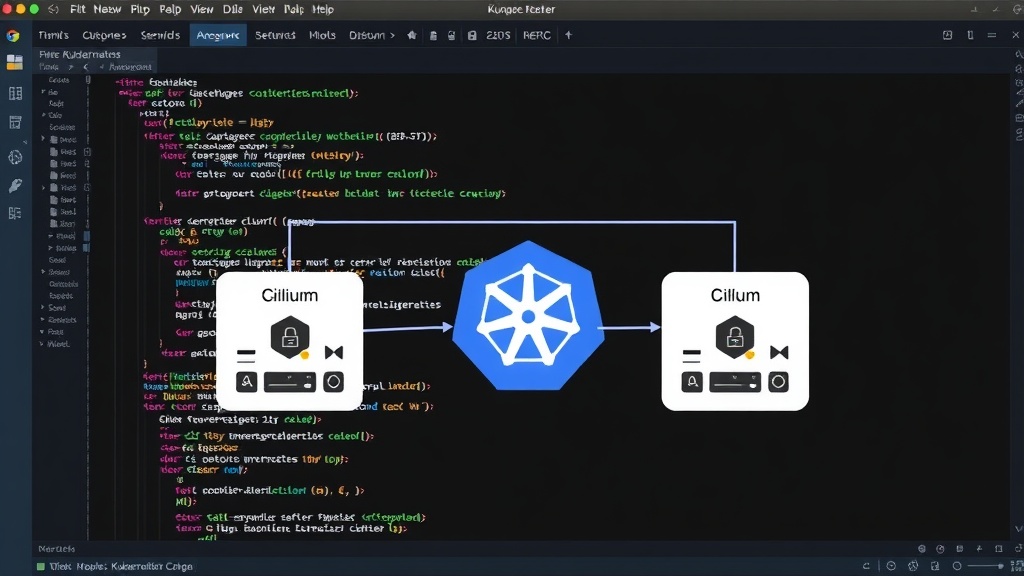 Diagram illustrating the 4-node Kubernetes cluster architecture with Talos Linux and Cilium