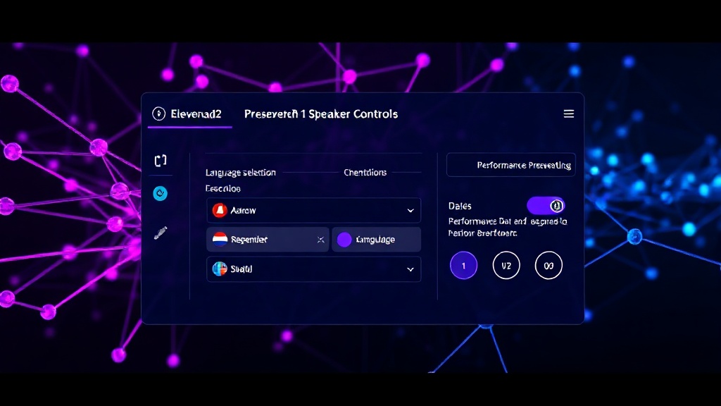 ElevenLabs Dubbing v2 interface showcasing language selection and performance preservation controls.
