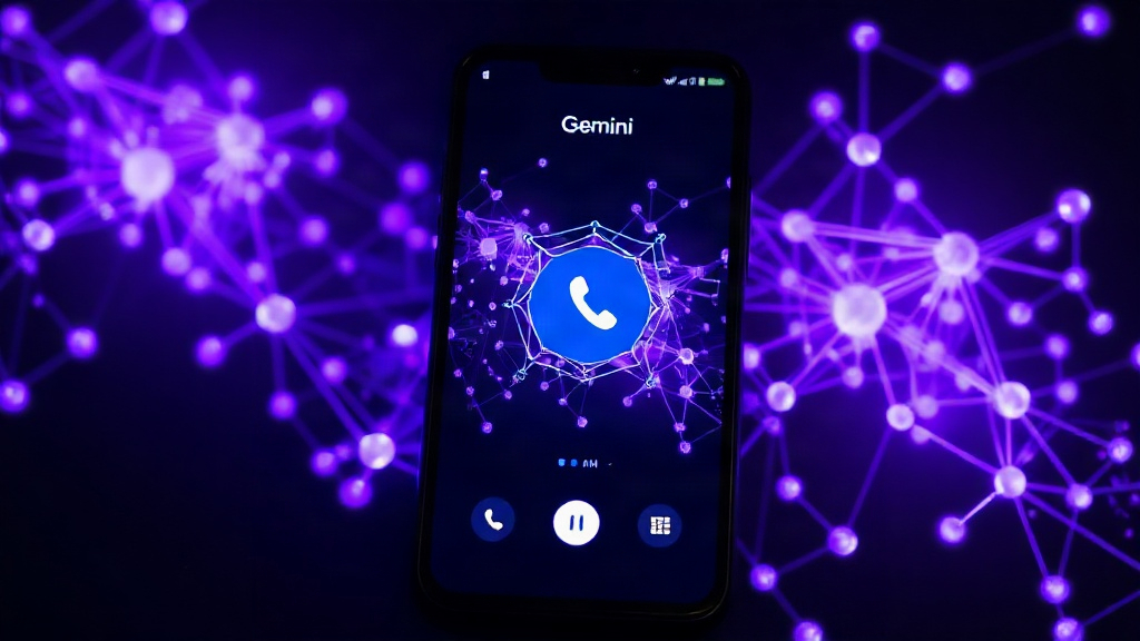 Google Pixel 11 phone displaying the Gemini AI calling feature interface