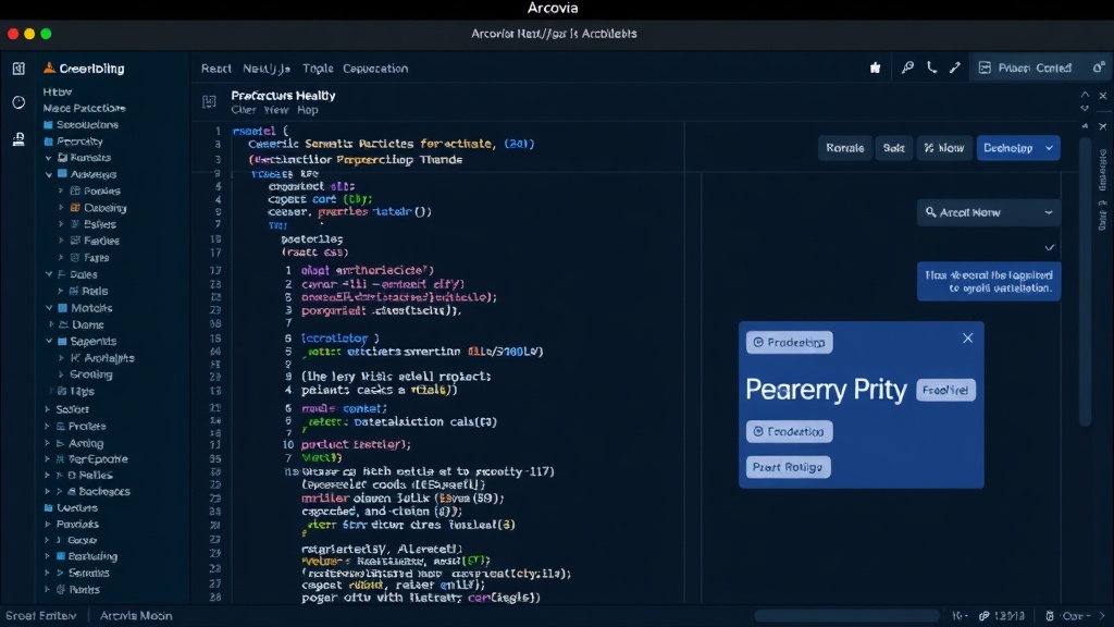Arcovia's dashboard visualizing module dependencies and potential bottlenecks in a React project