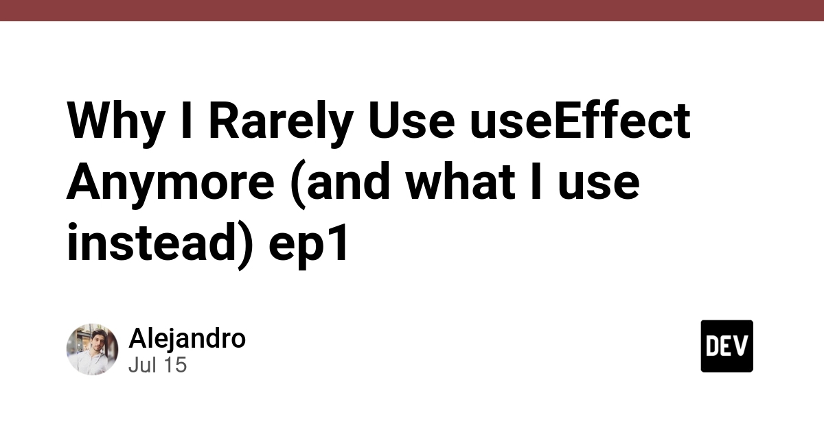 React Devs Rethink useEffect: Simpler Patterns Emerge