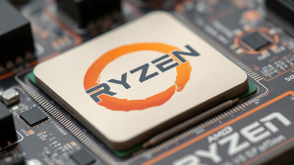 Close-up view of the AMD Ryzen 7 7700X3D processor chip
