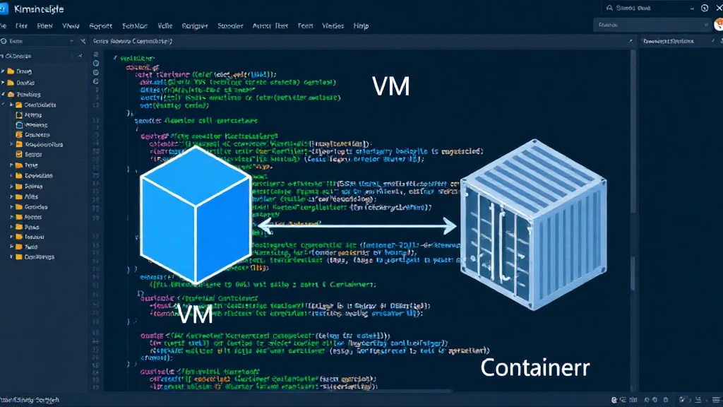 Diagram illustrating the difference between VMs and containers sharing an OS kernel