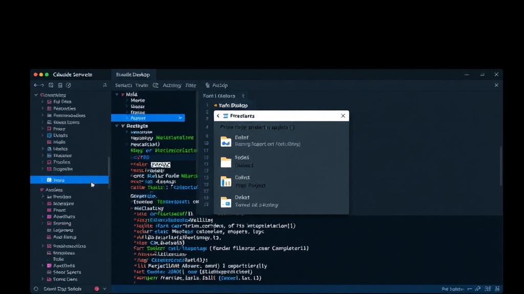 Claude Desktop interface showing the filesystem server accessing project files for analysis