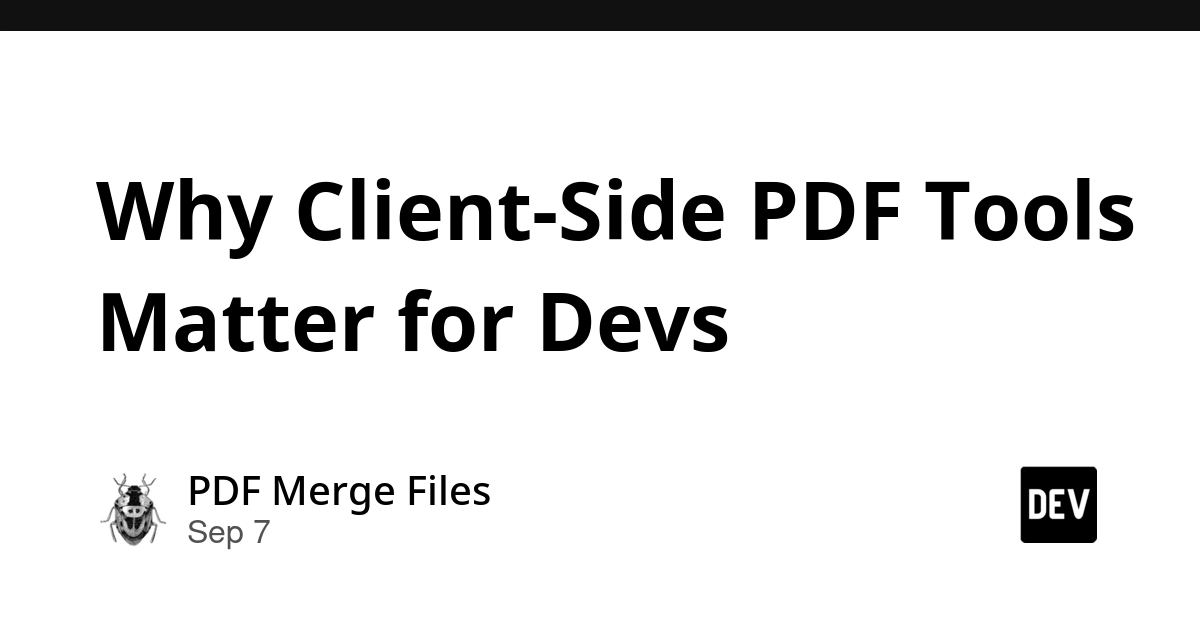 Client-Side PDF Tools Offer Devs Critical Security and Control