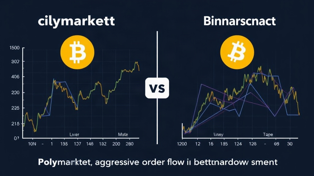 Comparison chart showing Polymarket outcome vs. Binance aggressive order flow alignment