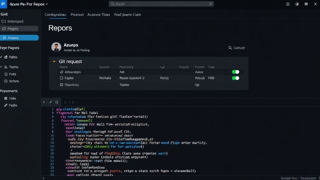 Azure Repos dashboard showing Git repository activity and pull request status