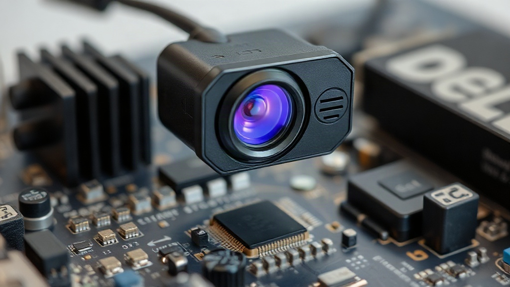 Dell Pro 7 webcam showing its 4K resolution capabilities in a well-lit environment.