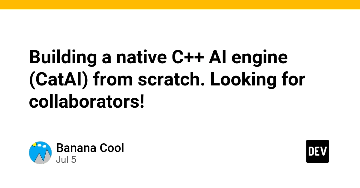 C++ Developer Seeks Collaborators for Native AI Engine (CatAI)