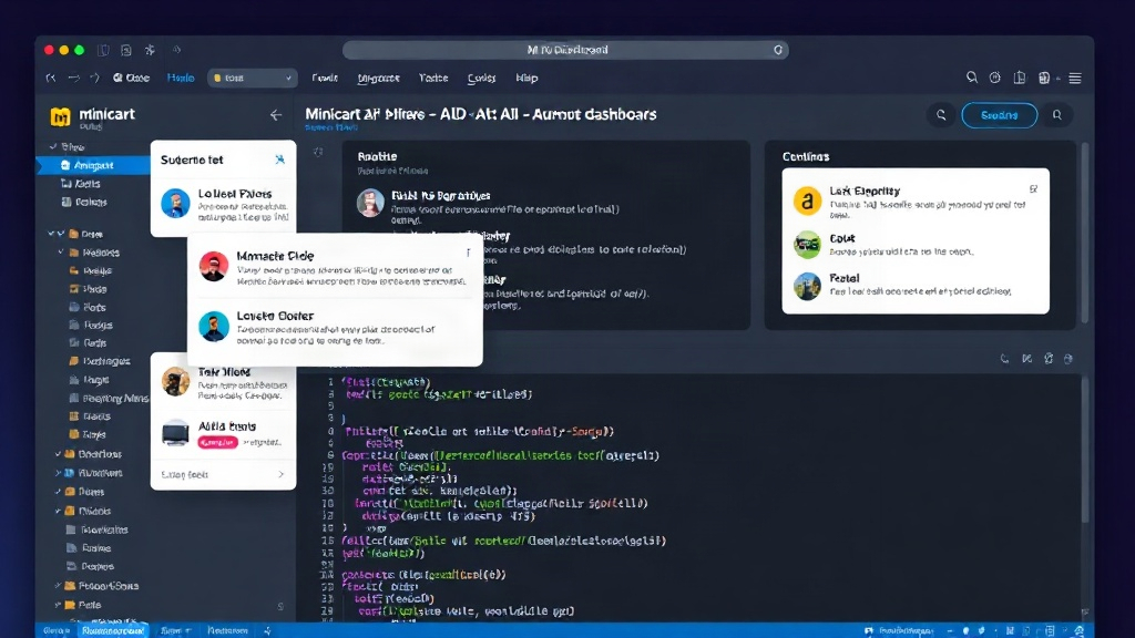 Minicart dashboard concept showing AI-driven task automation suggestions