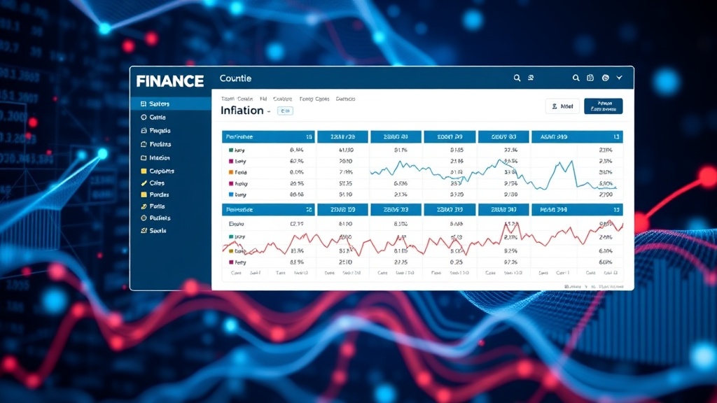 Screenshot of Finance Toolkit dashboard showing comparative inflation rates across multiple countries