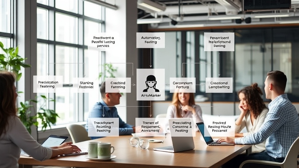 Diagram illustrating the flow of AI automation in a typical business process