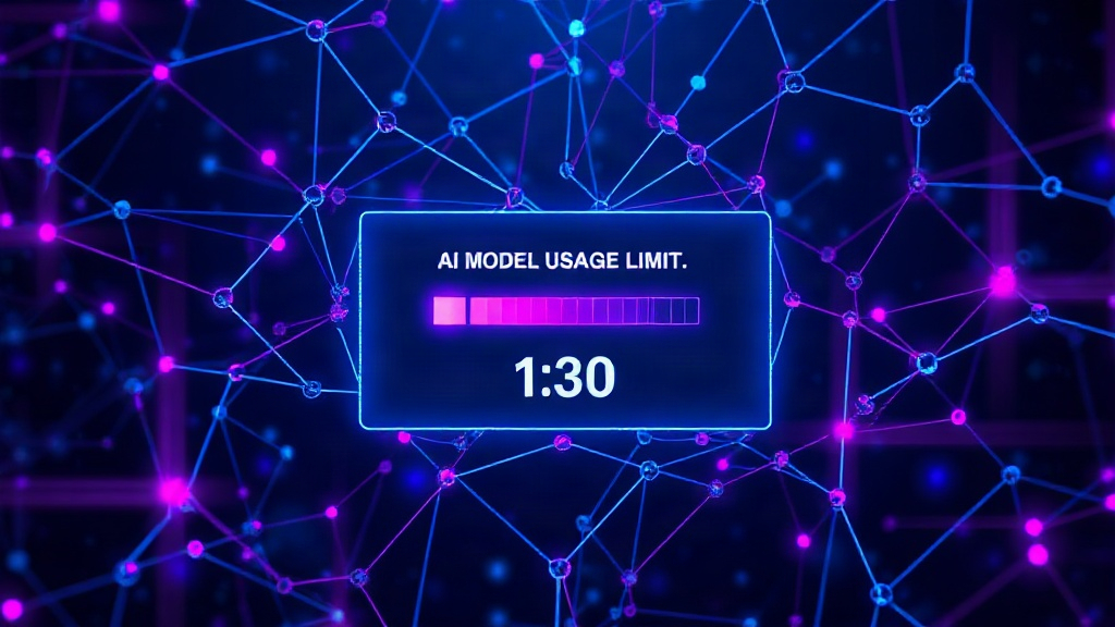 User interface showing an AI model's usage limit warning and remaining time