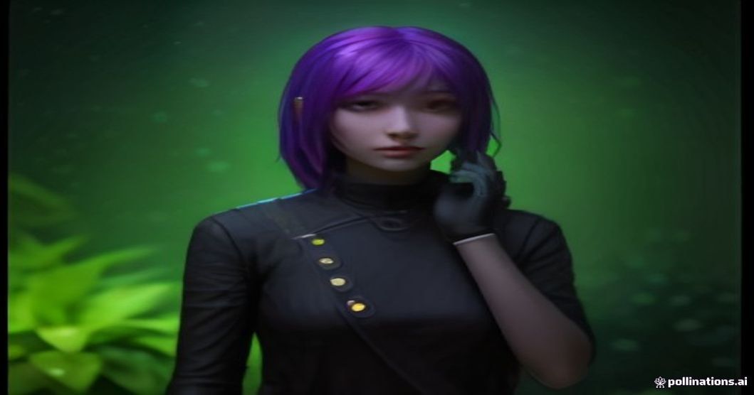 Developer's VRM avatar tending a virtual garden in idle game mode