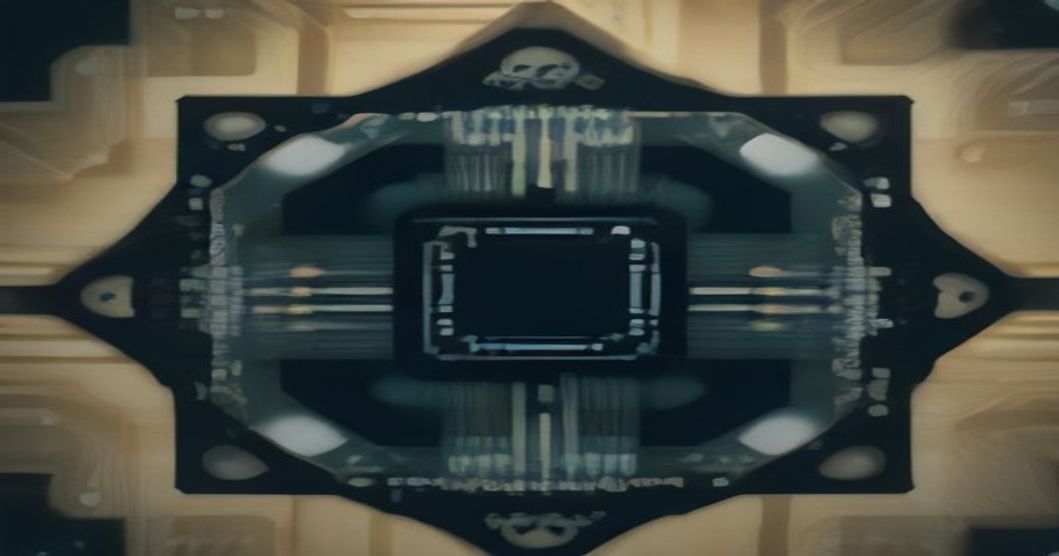 Close-up of a next-generation CPU die showing integrated AI accelerator blocks