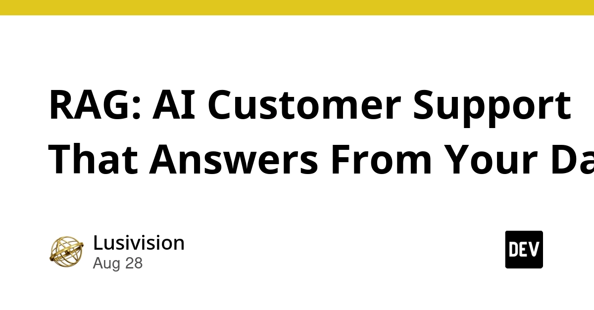 RAG Powers AI Support to Answer Accurately From Your Data