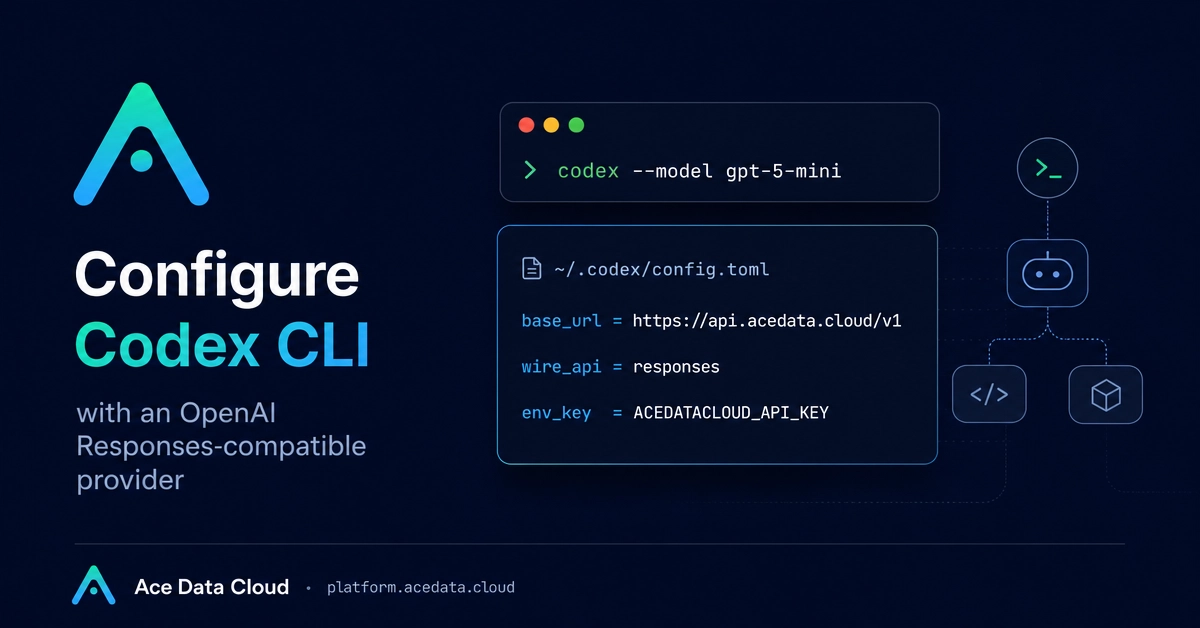 Codex CLI Integrates Ace Data Cloud for Custom AI Model Responses