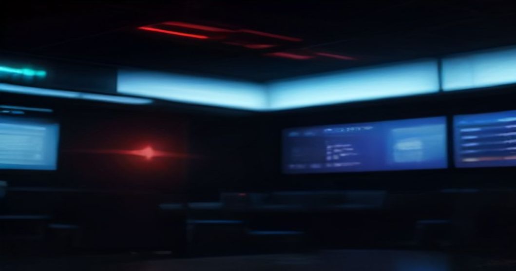 Visual representation of a security operations center dashboard overwhelmed with AI-generated alerts