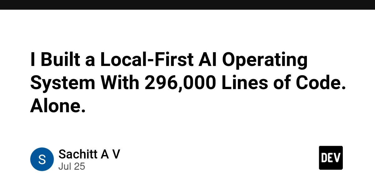 One Developer Builds Local AI OS, CODA, With 296K Lines of Code