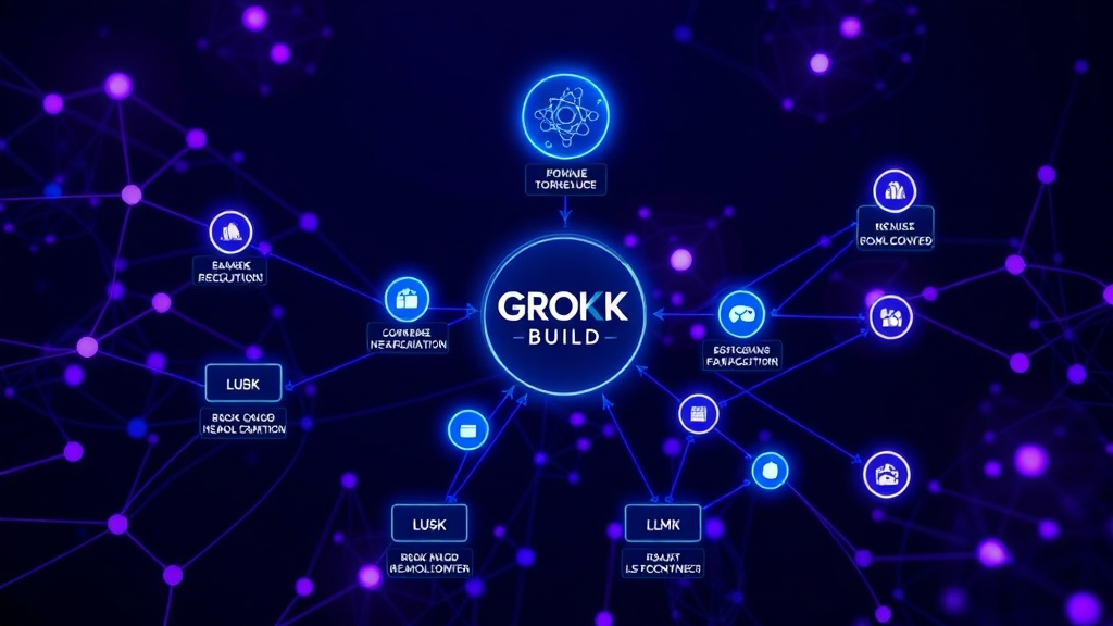 Conceptual diagram showing Grok Build's integrated LLM development workflow