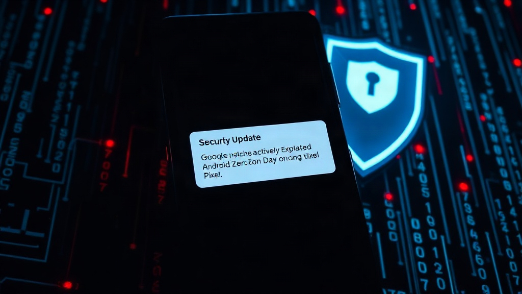 Google Pixel device displaying a security update notification