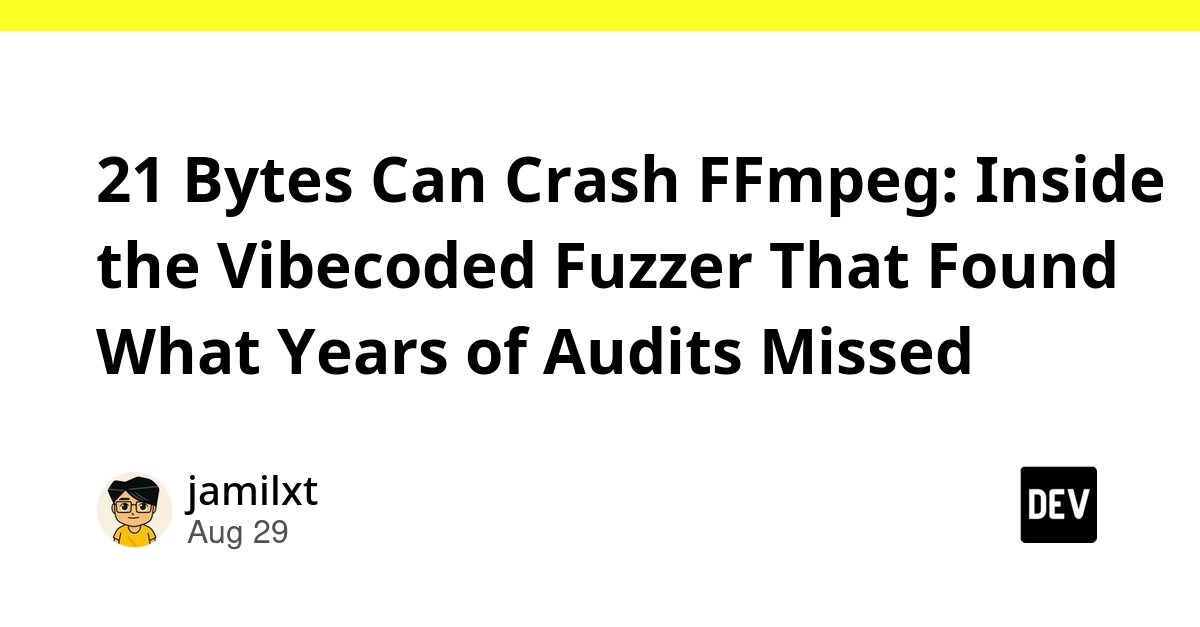 21 Bytes Trigger Division by Zero in FFmpeg Via AI-Assisted Fuzzer