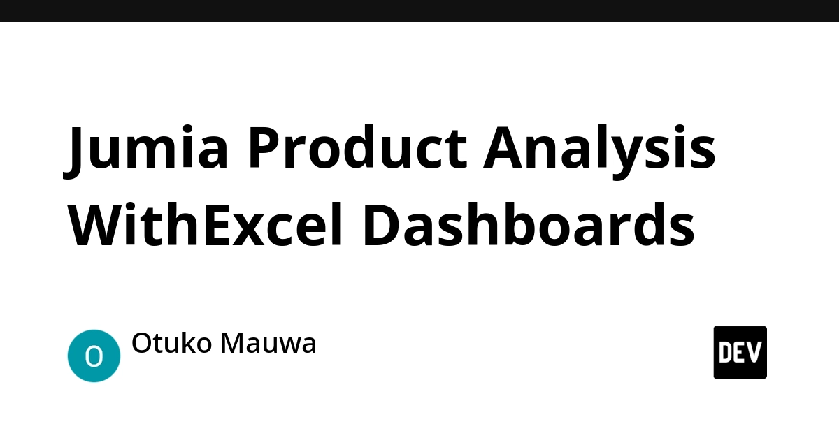 Jumia Product Analysis: Excel Dashboards for Smarter E-commerce Decisions
