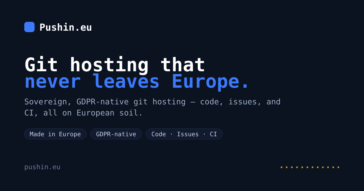 Pushin.eu Launches European Git Hosting to Keep Code Within EU Borders