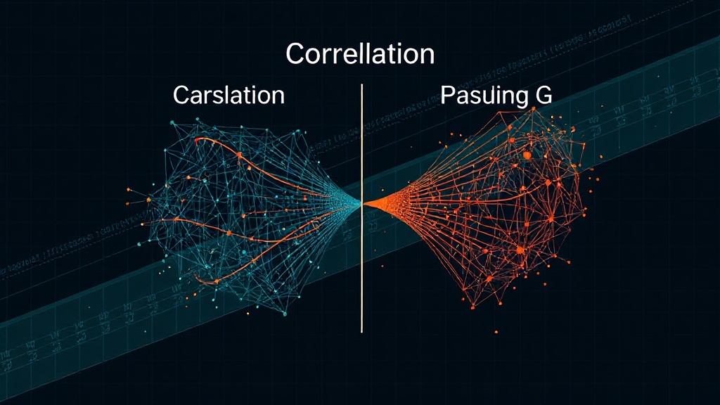 Diagram illustrating the difference between correlation and causation in AI-driven debugging