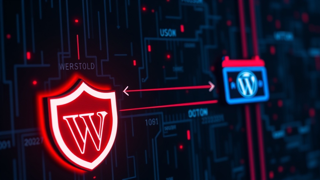 Diagram illustrating the flow of a webshell attack on a WordPress server