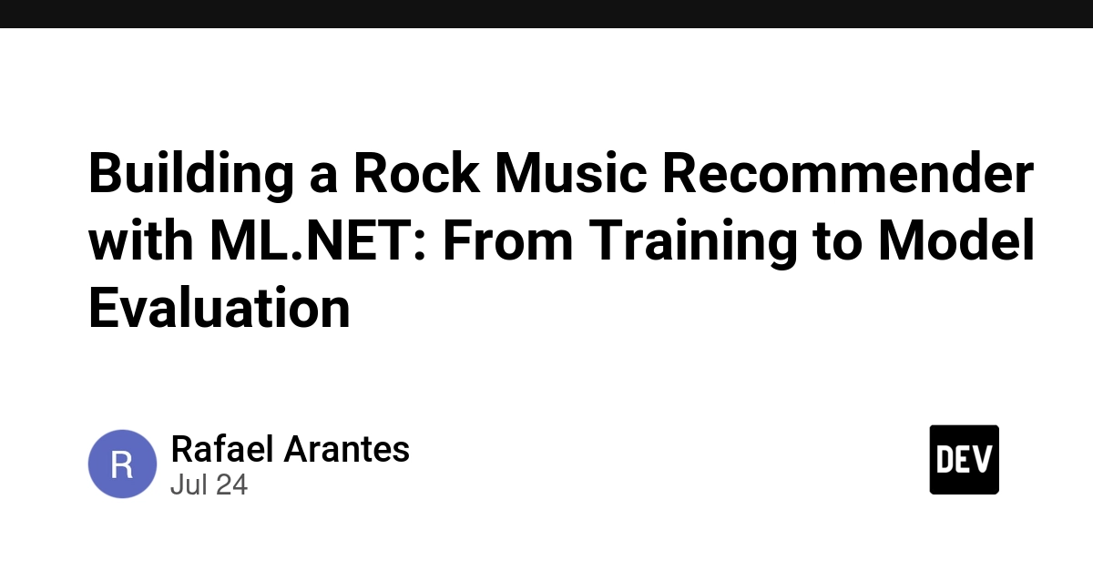 Rock Music Recommender Built with ML.NET: A Practical Guide