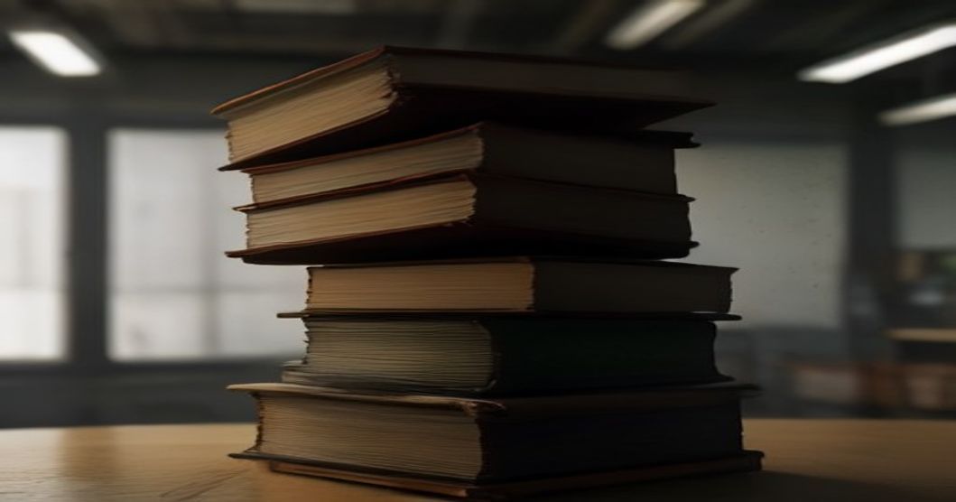 A stack of old books being fed into a large industrial scanner