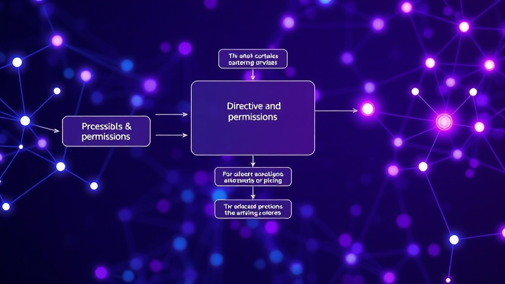 Diagram illustrating the flow of directives and permissions for an autonomous AI agent.