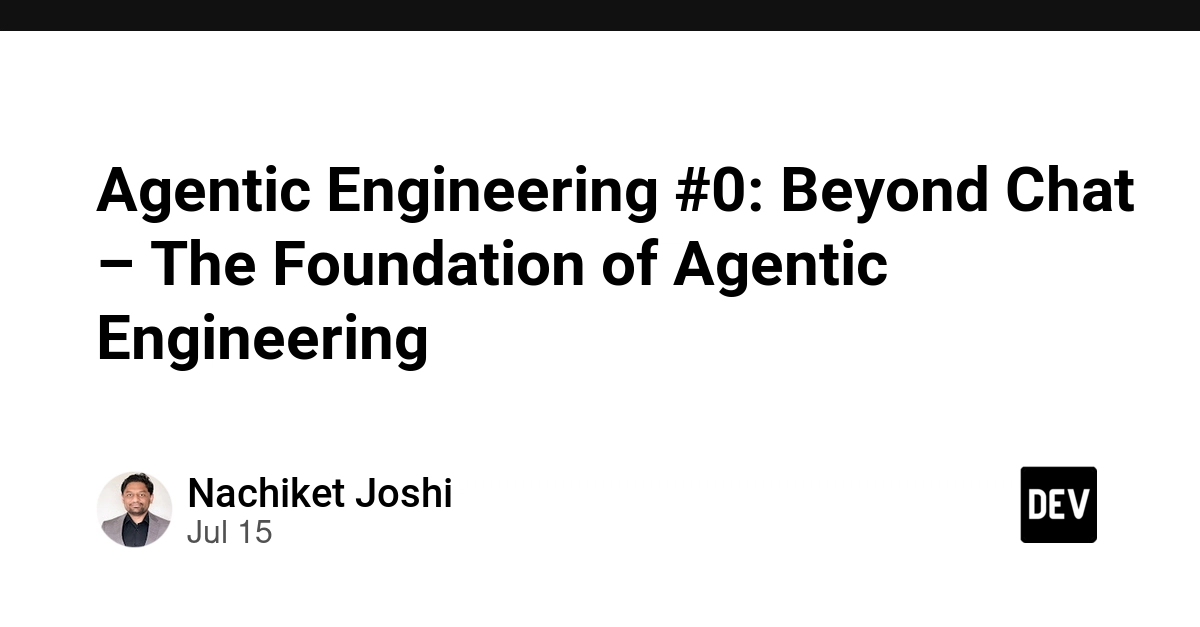 Agentic Engineering Emerges Beyond Chatbots, Redefining Software Development