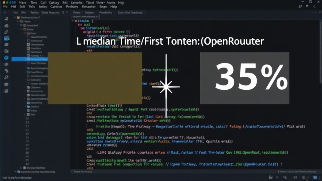 Comparison chart showing median Time To First Token for LLM Gateway and OpenRouter