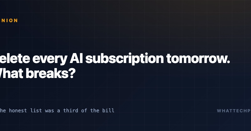 AI Subscriptions: What Actually Breaks When You Cancel?
