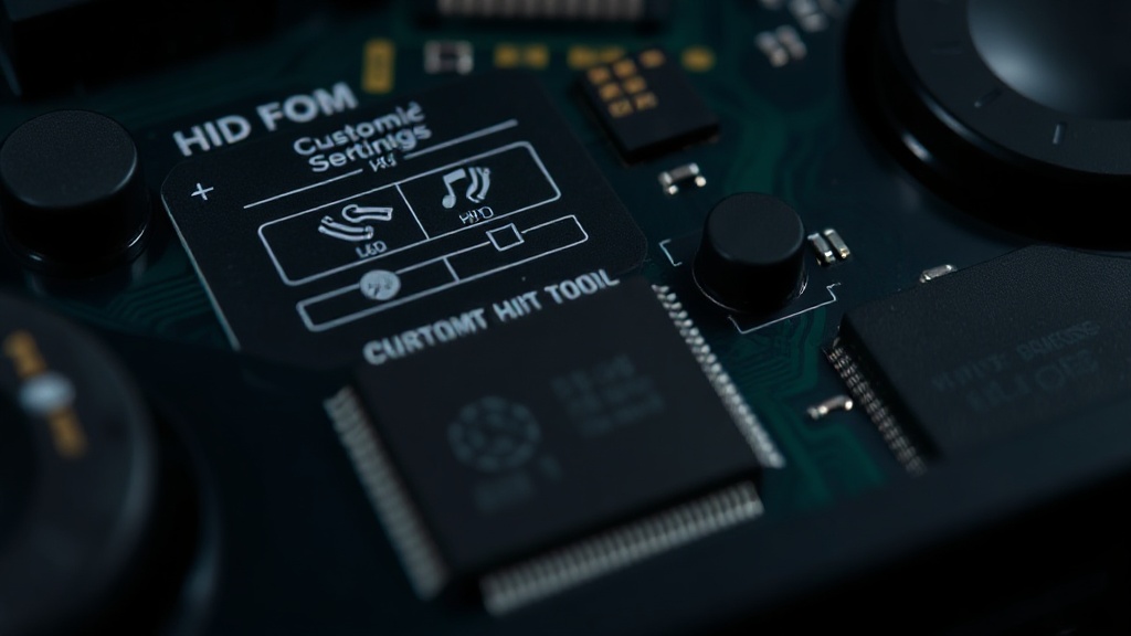 Steam Controller with custom HID tool interface displaying audio output settings