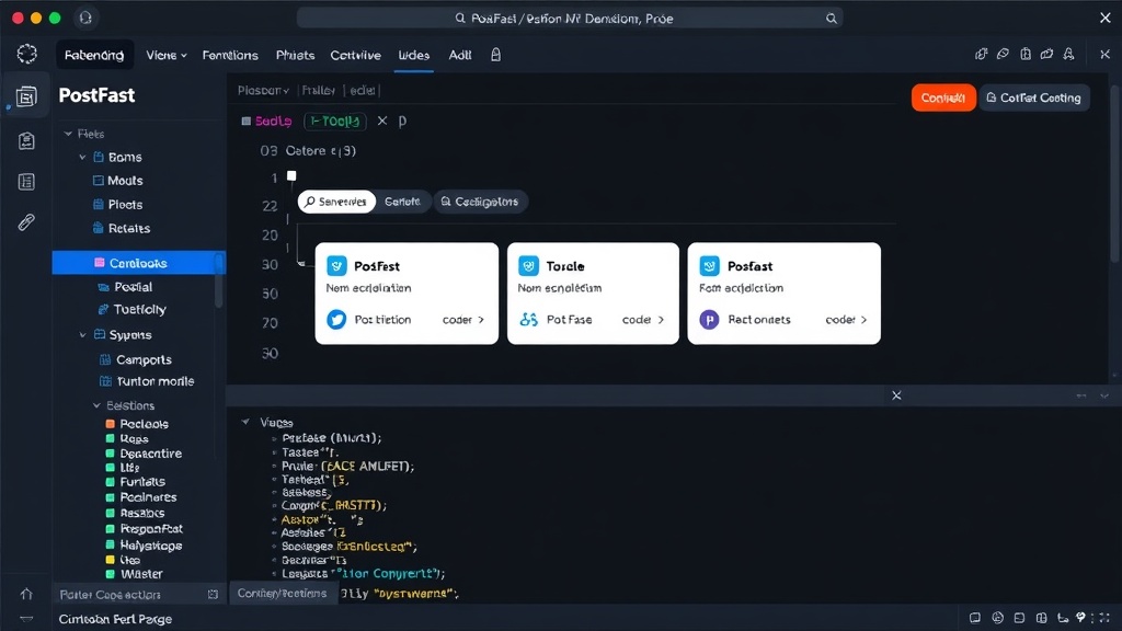 PostFast dashboard showing cross-platform content scheduling options and platform integrations