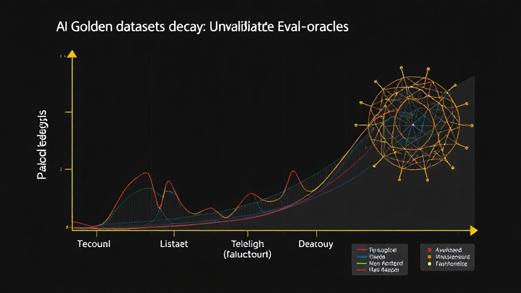 Diagram illustrating the lifecycle of an AI evaluation dataset and points of decay.
