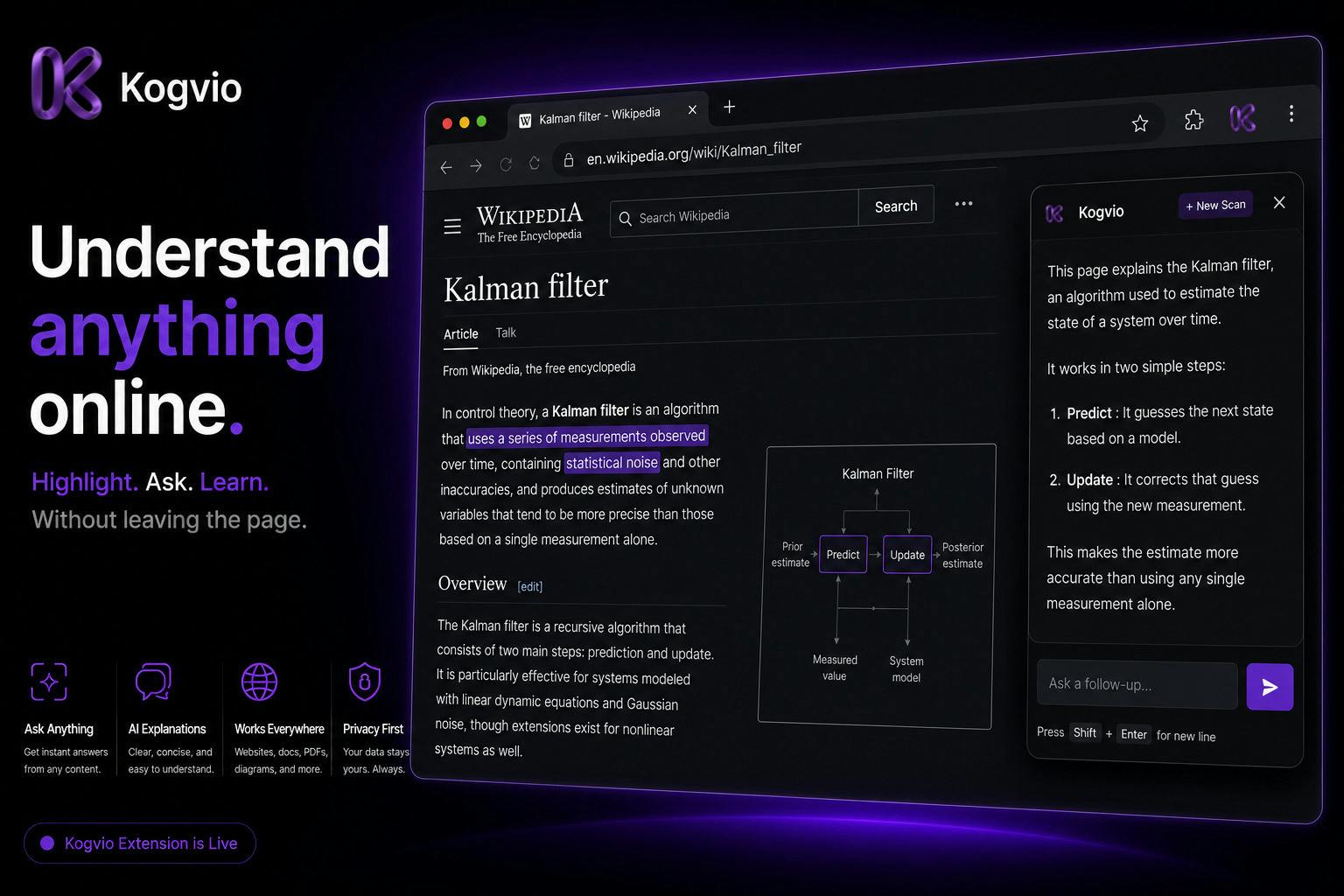 Kogvio Browser Extension Promises Instant Online Comprehension