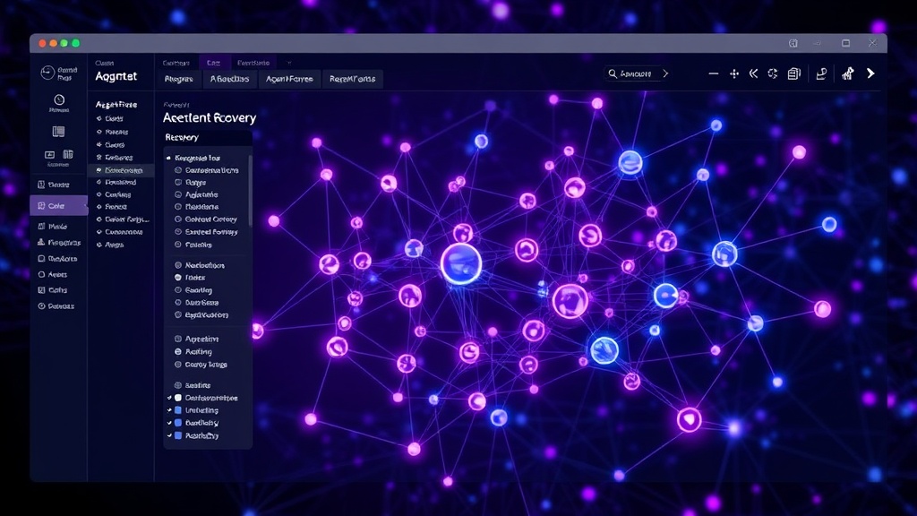AgentForge UI showing dependency graph and agent status during recovery