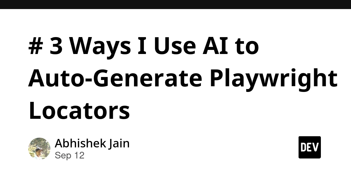 AI Auto-Generates Playwright Locators, Tackling Test Fragility